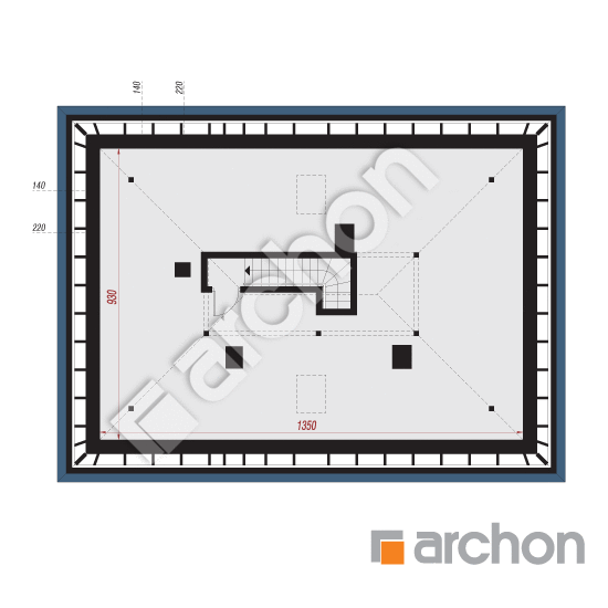 Проект дома ARCHON+ Дом под красной рябиной 12 (Н) План мансандри