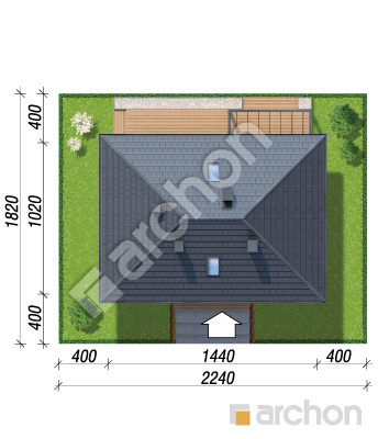 Проект дома ARCHON+ Дом под красной рябиной 12 (Н) Ситуація