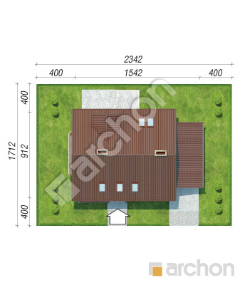 Проект дома ARCHON+ Дом в деванне 2 (П) вер.3 Ситуація