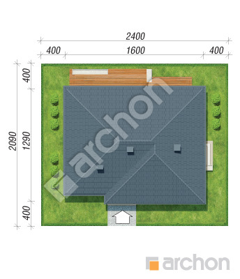 Проект дома ARCHON+ Дом в альвах 3 Ситуація
