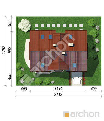 Проєкт будинку ARCHON+ Будинок в майорані 2 вер.2 Ситуація