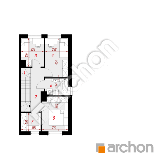 Проект дома ARCHON+ Дом в ривиях (Б) План мансандри