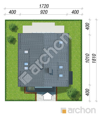 Проект дома ARCHON+ Дом в рододендронах 21 (НТ) Ситуація