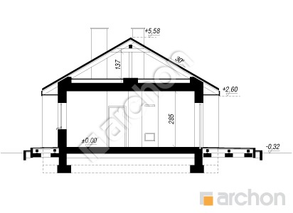 Проект дома ARCHON+ Дом в акебиях 7 Розріз будинку