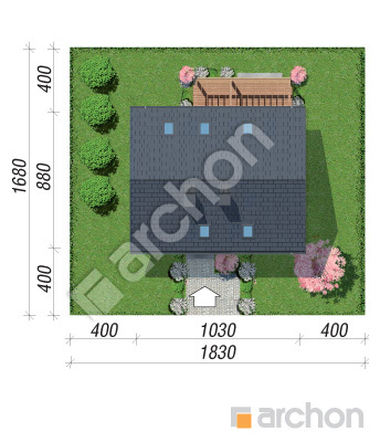 Проект дома ARCHON+ Дом в хлорофитуме 16 Ситуація
