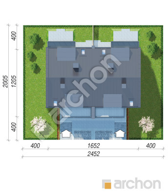 Проект дома ARCHON+ Дом под агавами 2 (Р2) Ситуація