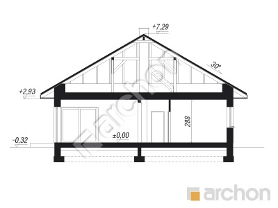 Проект дома ARCHON+ Дом в ренклодах 20 Розріз будинку