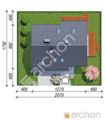 Проєкт будинку ARCHON+ Будинок в айдаредах (A) Ситуація