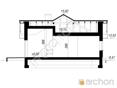 Проєкт будинку ARCHON+ Будинок в нерінах 6 Розріз будинку