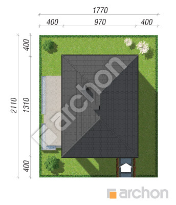 Проект дома ARCHON+ Дом в сирени 14 Ситуація