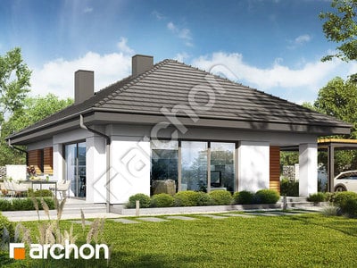 Проект будинку ARCHON+ Будинок в бузку 14 Вид 2