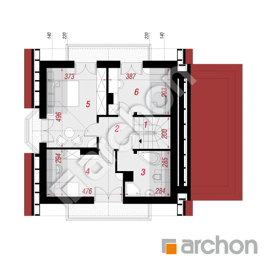Проект будинку ARCHON+ Будинок в рододендронах 4 вер. 2 План мансандри