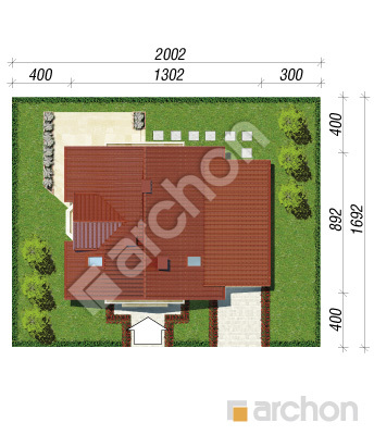 Проєкт будинку ARCHON+ Будинок в рододендронах 4 вер. 2 Ситуація