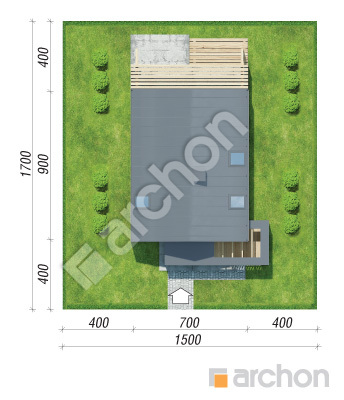 Проєкт будинку ARCHON+ Будинок в голокупнику (АЕ) ВДЕ Ситуація