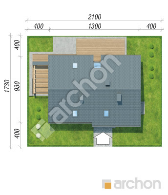 Проєкт будинку ARCHON+ Будинок в крупках Ситуація