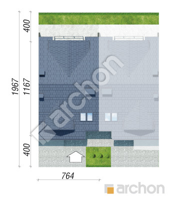 Проєкт будинку ARCHON+ Будинок в клематисах вер.3 Ситуація