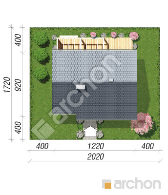 Проєкт будинку ARCHON+ Будинок під липкою 2 Ситуація