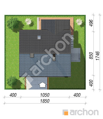 Проект дома ARCHON+ Дом в малиновках 17 Ситуація