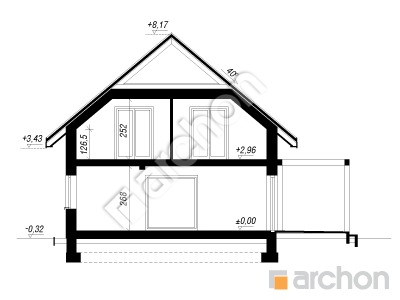 Проєкт будинку ARCHON+ Будинок в люцерні 12 Розріз будинку