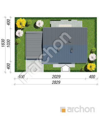 Проєкт будинку ARCHON+ Будинок під червоною горобиною 8 (Г2Н) Ситуація