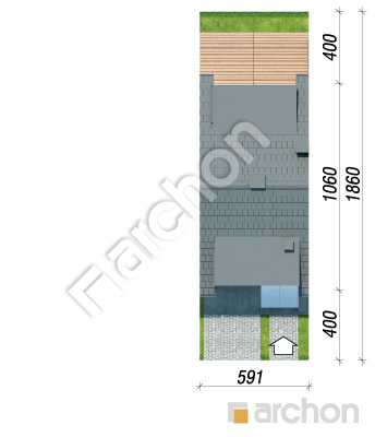 Проект дома ARCHON+ Дом в ривиях 16 (ГС) Ситуація