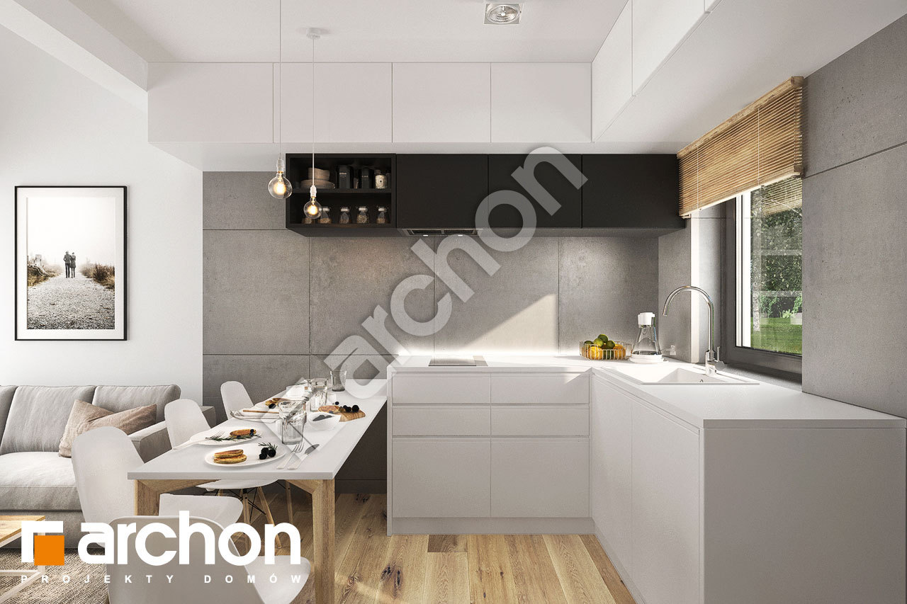 Проект будинку ARCHON+ Літній будиночок в крокусах 5 візуалізація кухні 1 від 2