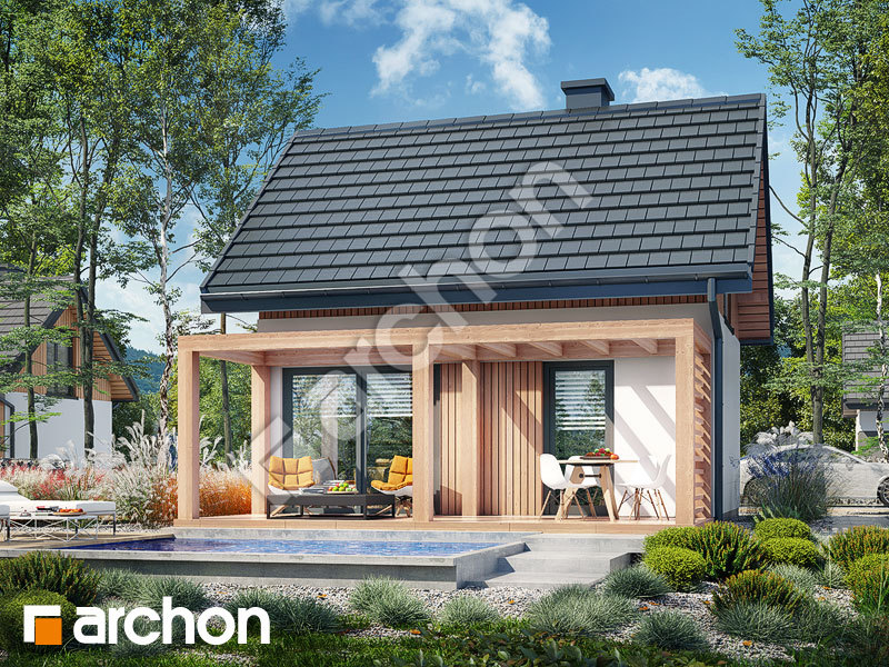 Проект дома ARCHON+ Летний домик в крокусах 5 Вид 1