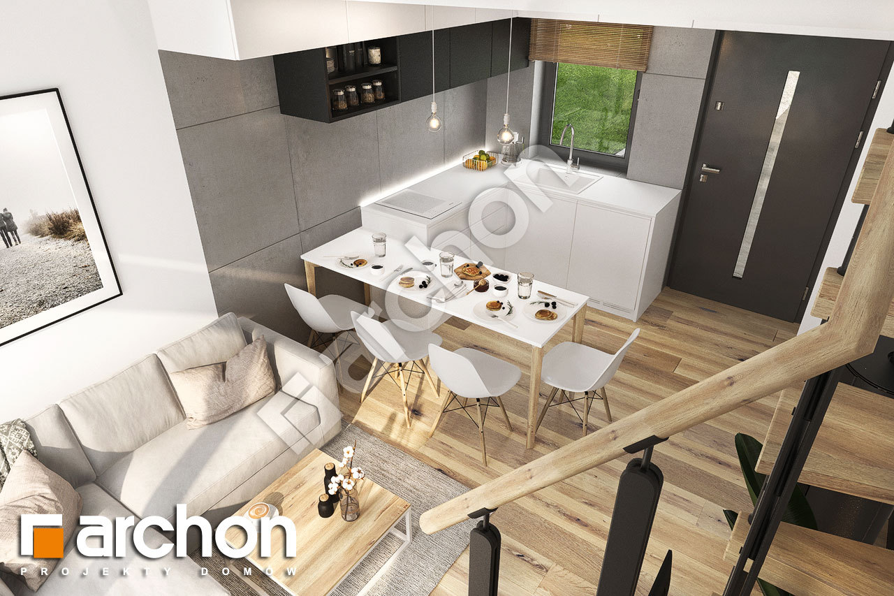 Проект будинку ARCHON+ Літній будиночок в крокусах 5 денна зона (візуалізація 1 від 7)