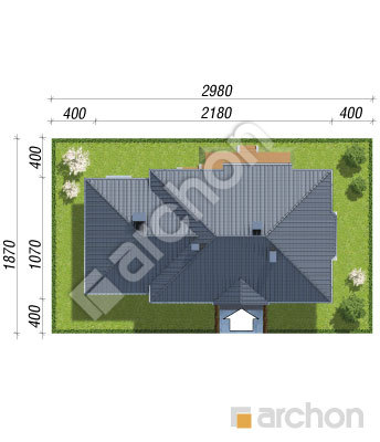 Проект дома ARCHON+ Дом в гаурах (Г2Н) Ситуація