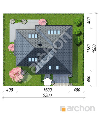 Проєкт будинку ARCHON+ Будинок в кортусах Ситуація