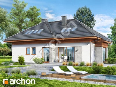 Проект будинку ARCHON+ Будинок в кортусах Вид 2