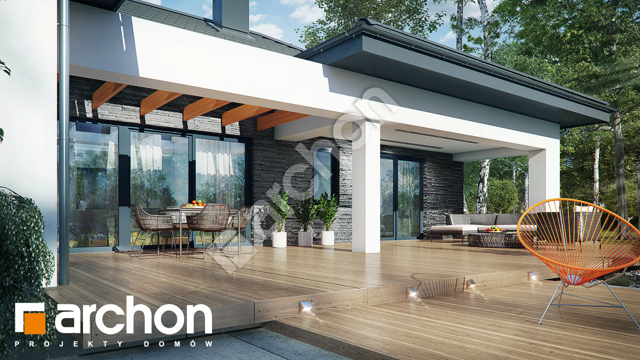 Проект будинку ARCHON+ Будинок в сніжниках (Г2Р2) додаткова візуалізація