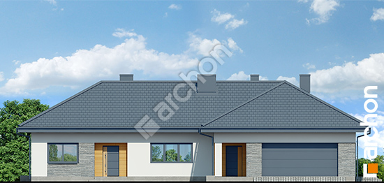 Передний фасад Дом в снежниках (Г2Р2)