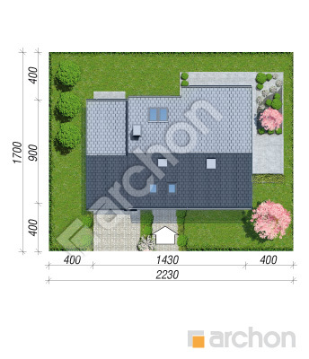 Проект дома ARCHON+ Дом в малиновках 3 (Т) Ситуація