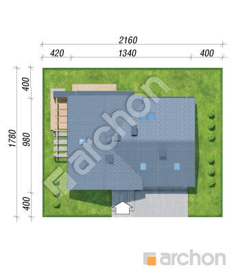 Проект дома ARCHON+ Дом в фаворитках (Г2) Ситуація