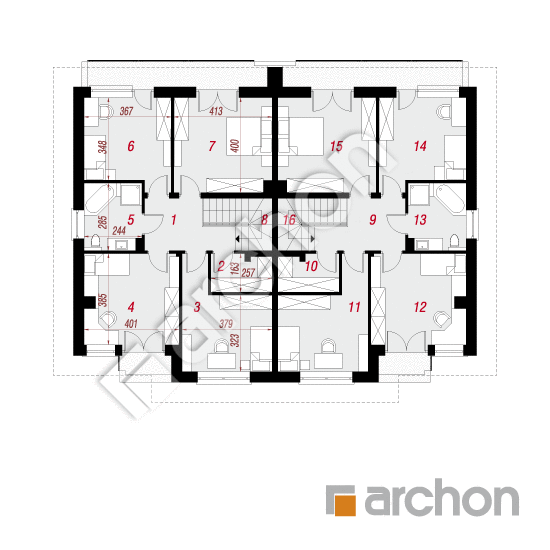 Проект дома ARCHON+ Вилла Юлия 4 (Р2) вер.2 План першого поверху