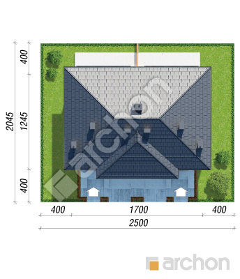 Проект дома ARCHON+ Вилла Юлия 4 (Р2) вер.2 Ситуація
