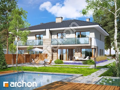 Проект дома ARCHON+ Вилла Юлия 4 (Р2) вер.2 Вид 2