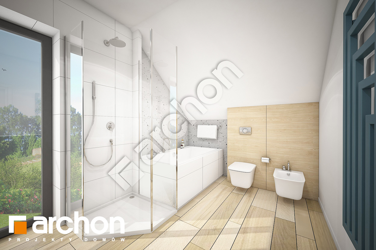 Проект дома ARCHON+ Дом в малиновках (Г) визуализация ванной (визуализация 3 вид 2)