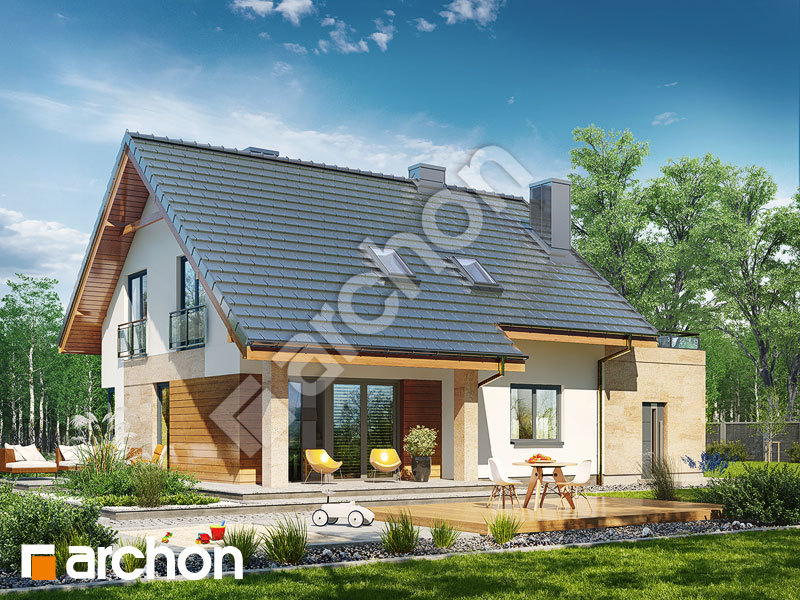 Проект дома ARCHON+ Дом в малиновках (Г) стилизация 4