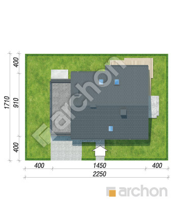 Проєкт будинку ARCHON+ Будинок в малинівці (Г) Ситуація