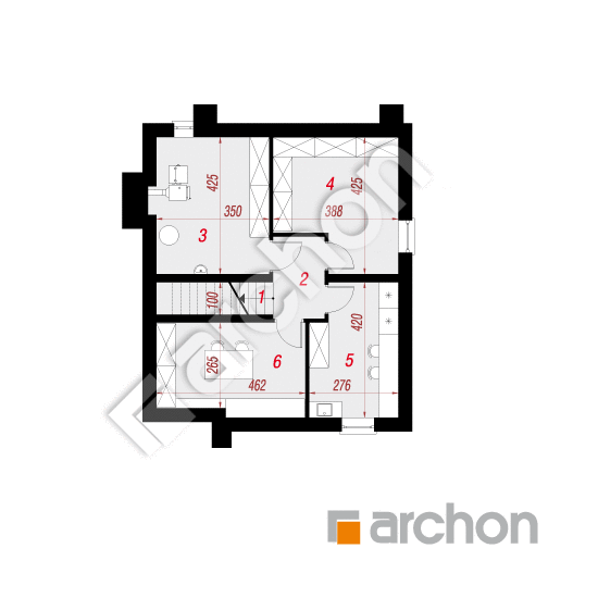 Проект будинку ARCHON+ Будинок в аурорах 7 (П) План підвалу