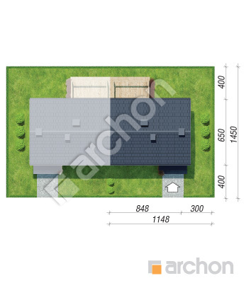 Проект дома ARCHON+ Дом в эверниях 4 (БА) Ситуація