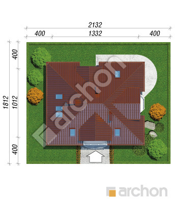 Проект дома ARCHON+ Дом в эхинацеях вер.2 Ситуація