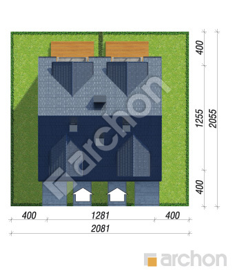 Проєкт будинку ARCHON+ Будинок під гінко 7 (ГР2) вер.2 Ситуація