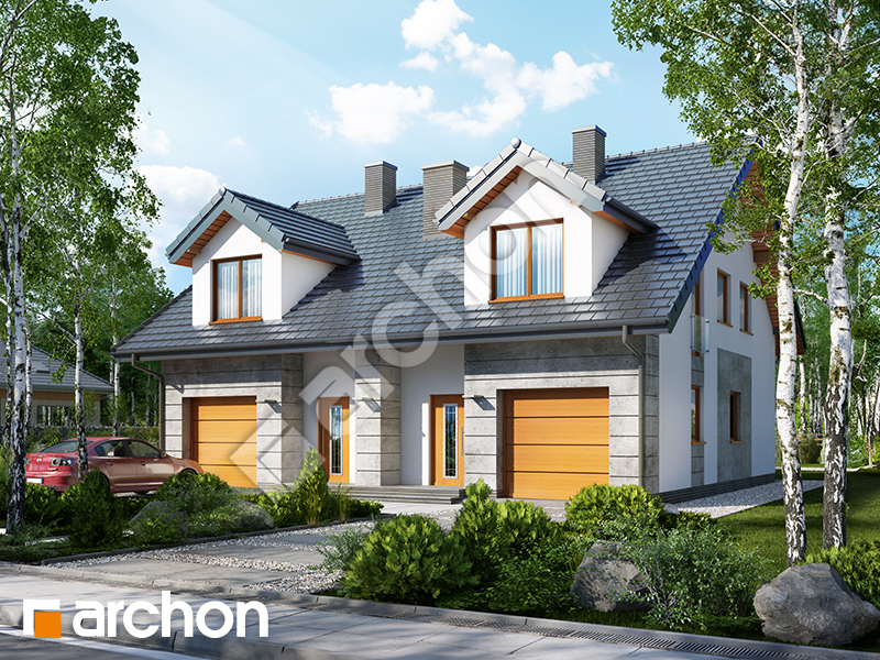 Проєкт будинку ARCHON+ Будинок під гінко 7 (ГР2) вер.2 Вид 1