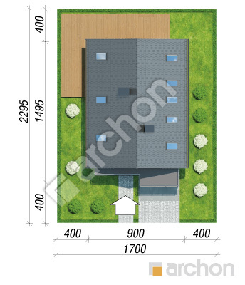 Проект дома ARCHON+ Дом под хикорой 2 Ситуація