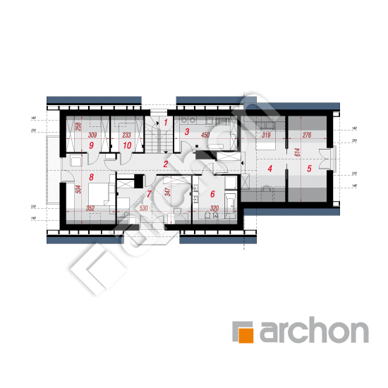 Проект будинку ARCHON+ Будинок в майорані 2 (Г2) План мансандри