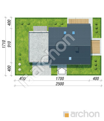 Проект дома ARCHON+ Дом в малиновках (Г2П) Ситуація