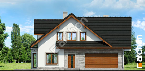 Передний фасад Дом в дуброве 2 (Г2) вер. 2